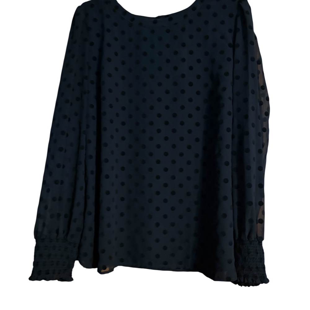LOFT Black Polka Dot Blouse